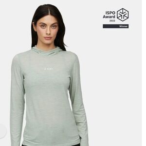 Le Bent WOMENS FEATHERTOP ULTRALIGHT HOODED LONG SLEEVE TEE merino base layer